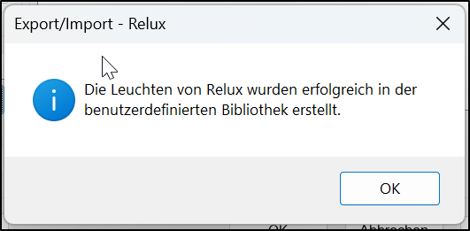 DDScad: Leuchten werden aus der Übergabedatei erkannt.