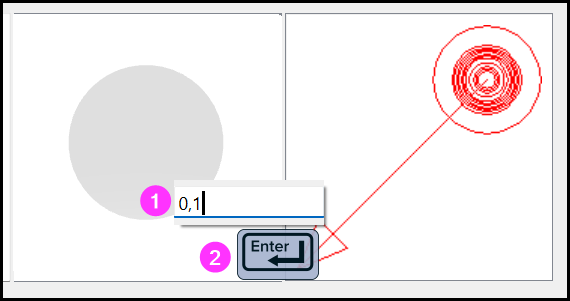 Kontextmenü zur Skalierung in X-, Y- oder Z-Achse