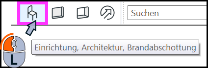 Kategorien Einrichtung, Architektur, Brandschottung in der Toolbox