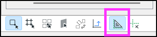 Schaltfläche zur Aktivierung der Hilfsgeometrie