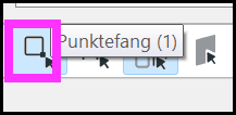 Symbolleiste mit aktiviertem Punktefang