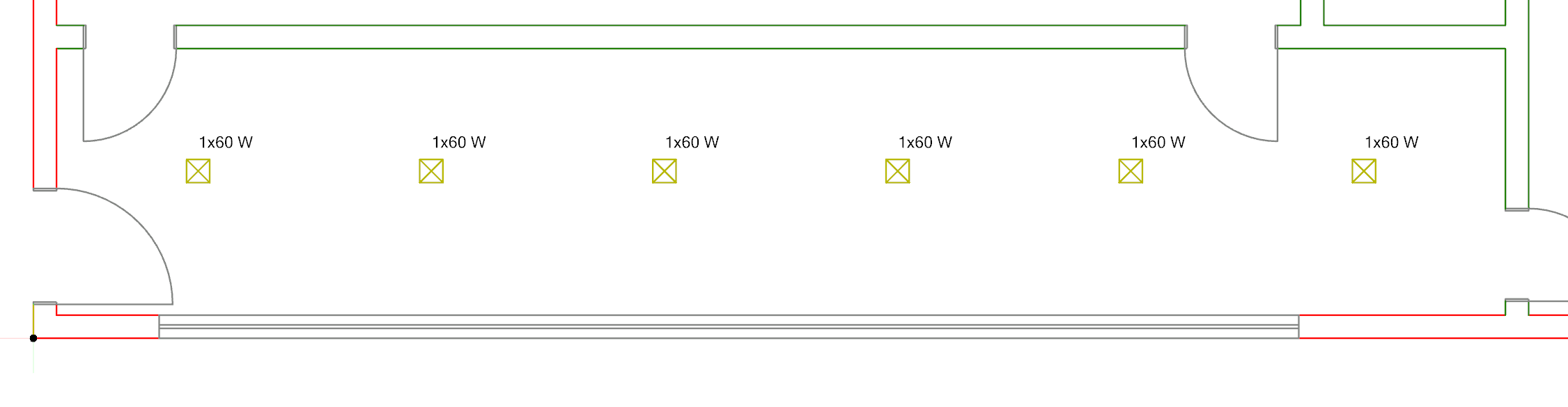 Ergebnis der symmetrischen Platzierung von Objekten auf einer Linie in DDScad