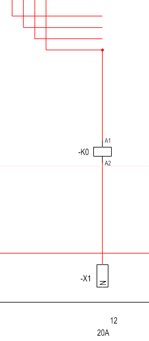 Stromkreislayout mit nur Neutralleiter im Stromlaufplan